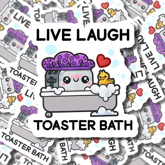 Live Laugh Toaster Bath Sticker