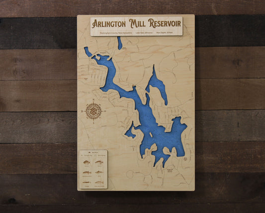 Arlington Mill Reservoir Depth Map