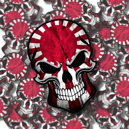 Sunflag Skull Sticker