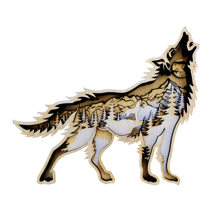 Layered Howling Wolf